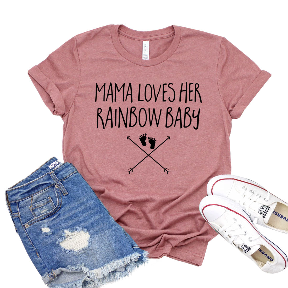 Mama Loves Her Rainbow Baby T-shirt