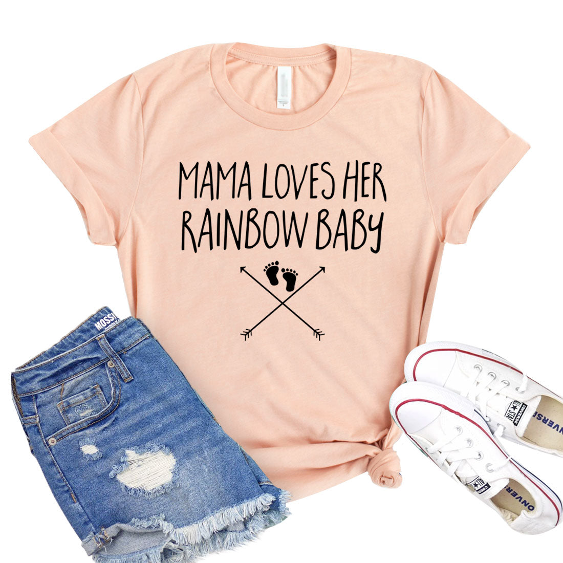 Mama Loves Her Rainbow Baby T-shirt